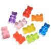 Colgante de oso de dibujos animados color jalea, accesorios de resina, llavero para teléfono móvil DIY, material para accesorios de colgante hechos a mano
