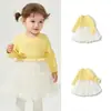 Ropa Infantil Balabala Vestido para Bebé Vestido de Princesa para Bebé Vestido de Tul con Diseño Falso de Dos Piezas, Dulce, Elegante y Adorable