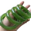 Pulsera redonda de hielo al por mayor material exterior pulsera de jade Hetian de alta imitación pulsera verde manzana suministro en vivo
