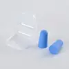 Caixa Quadrada Lavável Personalizada Protetora para Protetores Auriculares, Protetores Auriculares de Esponja PU com Redução de Ruído e Isolamento Acústico, Protetores Auriculares em Formato de Bala com Caixa de Recuperação Lenta