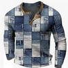 Camiseta de manga larga para hombre, comercio exterior, suministro transfronterizo, impresión digital, polo de manga larga con botones, camiseta de manga larga para hombre, ropa para hombre