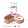 Fábrica Fuente Venta al por Mayor Comedero para Gatos en Forma de Corazón Comedero Automático Bebedero Alimentador Integrado para Mascotas Doble Comedero Antivuelco Comedero para Gatos