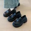 Mocasines de mujer sin cordones con suela gruesa 2026 nuevo estilo coreano modernos y elegantes casuales cómodos zapatos de moda