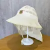 Sombrero de Bebé Jingqi de Verano Delgado Transpirable de Malla con Protección Solar y Cubrecuello para Niños y Niñas de Viaje