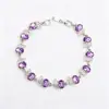 Pulsera de Joyería Colorida con Forma de Luna Nueva Zircón Siete Colores Joyería de Mano Europea y Americana Múltiples Colores Disponibles Pulsera para Mujer