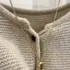 ¡Ligero y elegante! Chaleco cárdigan de punto sin mangas con cuello redondo en capas 100% lana pura prenda exterior