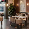 Juego de Mesa y Sillas de Comedor de Lujo Estilo Occidental para Comercio Exterior, Mesa y Sillas de Comedor de Lujo para Restaurantes de Hotel y Cafeterías, Mesa y Sillas de Comedor de Pizarra