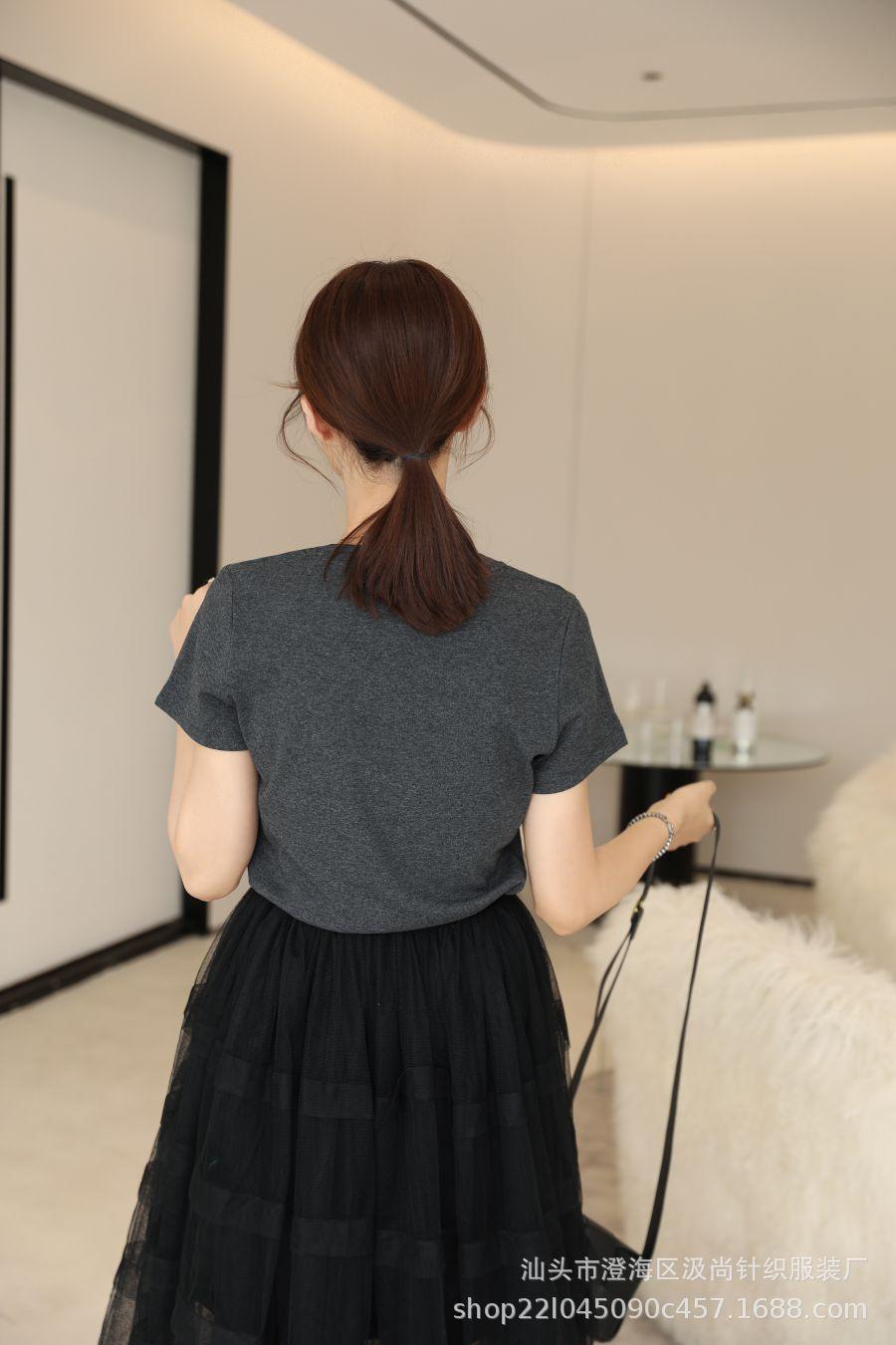 四季百搭秋季黑色黑天鹅纯色高腰网纱蓬蓬裙A字裙半身