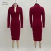 Elegante vestido de dama estilo francés 2026 Europeo y Americano Amazon principios de otoño elegante ceñido a la cintura de manga larga para mujer nuevo modelo