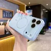 Adecuado para funda de teléfono magnética con ventana grande para Apple 17 Pro Max, funda protectora anti-huellas dactilares de cobertura completa anti-caídas para iPhone 16