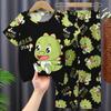 Pijama de Verano para Niños de Tailandia, Camiseta de Manga Corta y Pantalones Cortos, Delgado, Infantil, Nuevo 2025, Ropa de Casa para Niños, Traje para Niños Medianos y Grandes