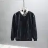 Camisa de Tricô Masculina para Primavera e Outono com Gola Camisa Falsa Duas Peças Tecido Composto Moda Estampada Fina Quente Camisa Base para Jovens