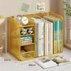 Caixa de armazenamento de mesa estante de livros para estudantes suporte para livros estante de grande capacidade porta-lápis de papelaria para mesa de escritório