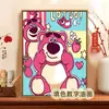 Urso Morango Pintura a Óleo Digital DIY Colorir Desenho Animado Artesanal Acrílico Cura Descompressão Presente de Aniversário Pintura a Óleo Pintura Decorativa
