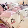 Juego de Cuatro Piezas de Algodón Congelado Sábana para Cama de Niña Juego de Tres Piezas para Niños Ropa de Cama de Algodón 3D Princesa Aisha