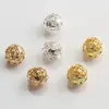 Relleno de Oro de 14K Conserva el Color 10 mm Bola Hueca Espaciadora Cuentas de Transferencia Pulsera de Cuentas DIY Accesorios de Joyería Cuentas Sueltas Venta al por Mayor