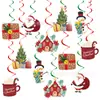 Decoração de Natal Pingente Espiral Arranjo de Feriado Fio Decorativo Suprimentos Decoração de Teto Suspensa Espiral Suspensa