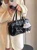 Bolsa de Boliche Retrô para Mulheres 2026 Nova Outono Versátil Bolsa de Mão Bolsa de Ombro Tendência Bolsa Almofada Feminina Este Ano