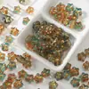 Cuentas de Vidrio Estilo Dunhuang con Acentos Dorados y Agujeros Rectos para Pulseras y Collares Hechos a Mano de Bricolaje, Materiales de Accesorios Estilo Vintage