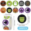 53 Piezas/60 Piezas/Pegatinas de Graffiti de Personajes de Terror de Halloween de Moda Europeas y Americanas para Decorar Bolsas de Regalo, Botellas de Agua y Cajas de Almacenamiento