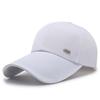 Boné de beisebol novo para primavera e outono para meia-idade e idosos, protetor solar, boné masculino, aba longa de lona, algodão, poliéster, chapéu de pai