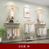 Tienda de ropa estante exhibidor de ropa Dorado estante para ropa decoración de pared colgador montado en la pared tienda de ropa de mujer