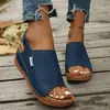 Nuevas Chanclas de Cuña de Verano, Sandalias de Boca de Pez de Moda Europeas y Americanas para Uso en Exteriores, Sandalias Ligeras de Playa para Mujer Listas para Usar