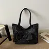 2026 nueva bolsa de lona de moda estilo coreano con lunares, bolso de mano, bolso tote con lazo, bolso de hombro para la oficina, moderno