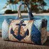 2026 Nueva Serie Náutica Retro Transfronteriza Bolsa de Viaje Acolchada Portátil para Distancias Cortas Bolsa Deportiva Multifuncional para Fitness