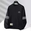 Nova Popular Suéter Solona Primavera e Outono 2025 Masculino Espessado Sem Capuz Inverno Manga Longa Gola Redonda Tamanho Grande Roupa Externa Fina