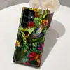 Estuche Rígido de Alta Gama con Temática de Colibrí Artístico Más Vendido Transfronterizo para Samsung S25, Funda de Teléfono de Doble Capa Floral para S22 Ultra