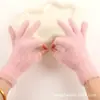 Luvas de Inverno de Duas Dedos com Dedos Expostos para Tela Sensível ao Toque Jacquard Revertido Pelúcia Escovada Quente Estilo Estudante Espessas de Meio Dedo para Inverno