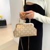 Bolso con Cadena de Moda con Texto para Mujer Primavera y Verano Nuevo Moderno Simple Casual Hombro Mano Cruzado Concha