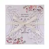 Tarjeta de felicitación hueca de encaje para boda, Día de San Valentín, Invitación de boda y compromiso, Invitación dorada, Fábrica, En stock