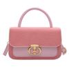 Nova Bolsa Pequena Quadrada Elegante com Textura e Design Color-Blocking, Bolsa Feminina Versátil Vintage para Ombro e Transversal 2026