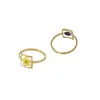Anillo de Flor Real de Moda Transfronterizo Estilo Ins Personalizado para el Trabajo en Acero Inoxidable Chapado en Oro Joyería Anillo Incrustado con Pegamento de Flor Seca
