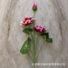 Simulación de nenúfar de tres cabezas, flor de seda, Buda, Salón Guanyin, para flores falsas, decoración floral para el hogar, hoja de loto, accesorios de boda