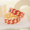 Nuevo brazalete de esmalte transfronterizo para mujer, simple y elegante, con apertura irregular y diseño de goteo de aceite, disponible en stock para venta al por mayor de fábrica