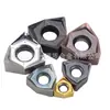 Pastilha de fresagem hexagonal plana de corte pesado de 90 graus, dupla face, de alimentação rápida, inserto de fresagem de carboneto WNMU080608