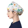 Gorro Quirúrgico de Algodón Puro para Cabeza Grande para Hombres y Mujeres, Gorro de Trabajo, Gorro de Enfermera, Gorro de Dibujos Animados Elástico Venta al por Mayor