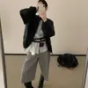 Algunos de los Nuevos Pantalones Cortos de Lana de Pierna Ancha Rectos de Cintura Alta Ajustados Slim-Fit Versátiles de Estilo Coreano de Gama Alta para Mujer Ya Están Disponibles