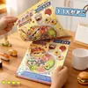 Pegatinas de Anatomía de Alimentos Estilo Vintage Pegatina Decorativa para Planificador de Postres Estilo Ins Japonés Tutorial