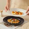 Jingdezhen Estilo Crema Ins Platos Color Bajo Esmalte Little Red Book Bol para Yogur Bol de Cerámica Plato para Comedor en Casa Vajilla de Cerámica