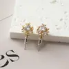 Brincos de Tarraxa com Bola de Zircônia Acessórios, Cobre Puro Microincrustado com Zircônia, Banhado a Ouro 18K, Pequenos Brincos Pingente que Preservam a Cor