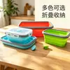 Caixa de almoço dobrável de silicone de grau alimentício para isolamento térmico em casa, caixa de almoço portátil para atividades ao ar livre, caixa de armazenamento selada para geladeira