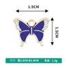 Accesorios de joyería de bricolaje, versión coreana, collar de pulsera de diamantes de aleación de aceite con patrón de mariposa doble colgante, colgante individual al por mayor