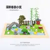 Paquete de Materiales para Paisaje Micro DIY Infantil Mundo Grande Arcilla Creativa Pegamento Marco de Madera Hecho a Mano Juguetes Educativos