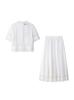 Aliexpress Transfronteiriço Nova Roupa Feminina Exportação Atacado Camisa Detalhe Crochê + Saia Crochê Conjunto