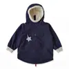 Casaco corta-vento infantil quente outono com forro de veludo quente jaqueta infantil para atividades ao ar livre quente jaqueta corta-vento infantil DuPont tri-proteção
