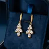 Moda Japonesa e Coreana Pequenos Brincos de Gancho Frescos Cobre com Zircônia Incrustada Brincos Femininos Brincos de Temperamento Elegante de Alta Qualidade Acessórios Versáteis